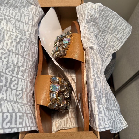 Steve Madden Brionna Jeweled Slide - Size 8.5 - Nude - Picture 5 of 6